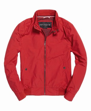 Superdry Montauk Harrington Férfi Kabát Világos Piros | LTQEV8493